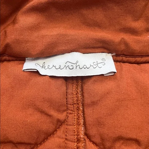 Keren Hart Cropped Quilted Jacket Burnt Orange/Rust Color Size M - Picture 7 of 10